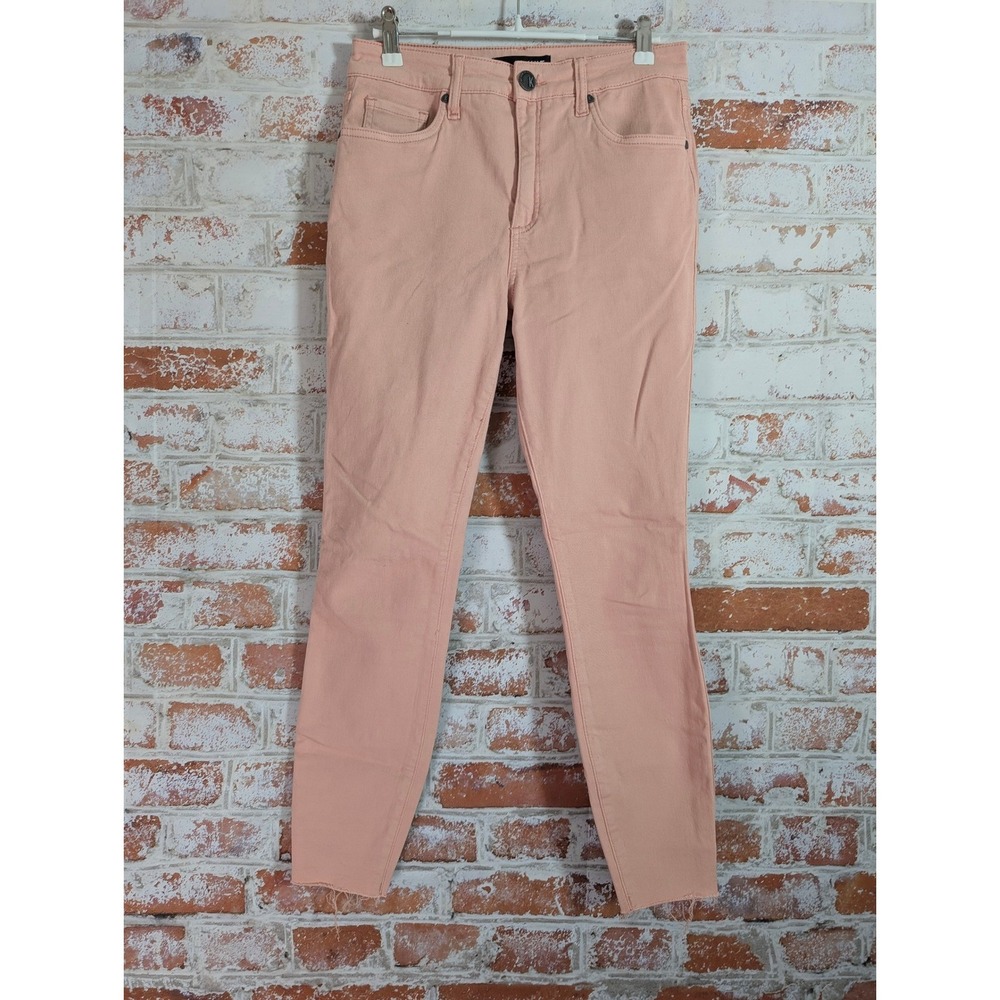 Kut from the Kloth Skinny Jeans Womens 0 Peach Salmon Raw Hem Casual Denim